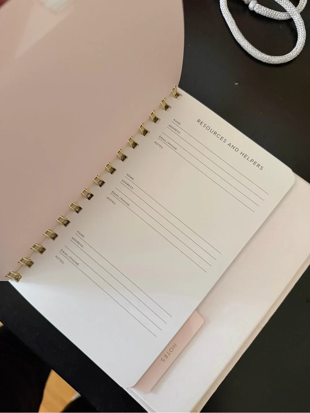 Kate Spade Engaged Light Pink Hardcover Planner with Elastic Closure